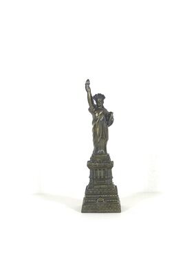 Vintage Statue of Liberty Small Gold Metal Souvenir of New York City